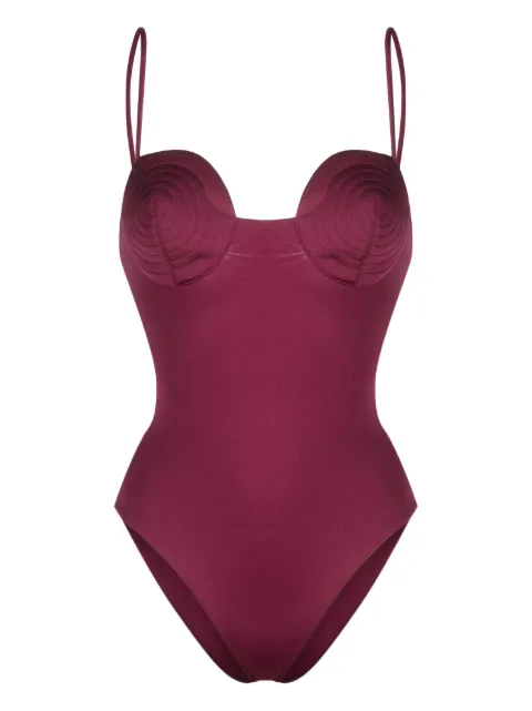 Noire Swimwear tonal-stitch detail swimsuit