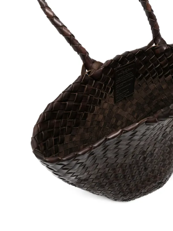 【関税込み】Dragon Diffusion ブラウン Egola トートバッグ Dragon Diffusion - Egola Dark Brown Woven Leather Bag