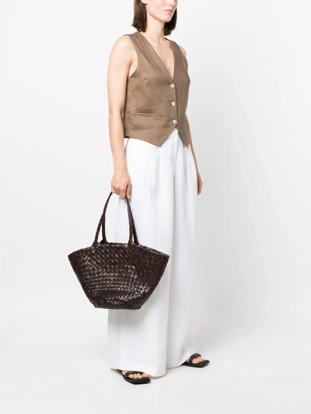 DRAGON DIFFUSION Egola geweven shopper - Bruin