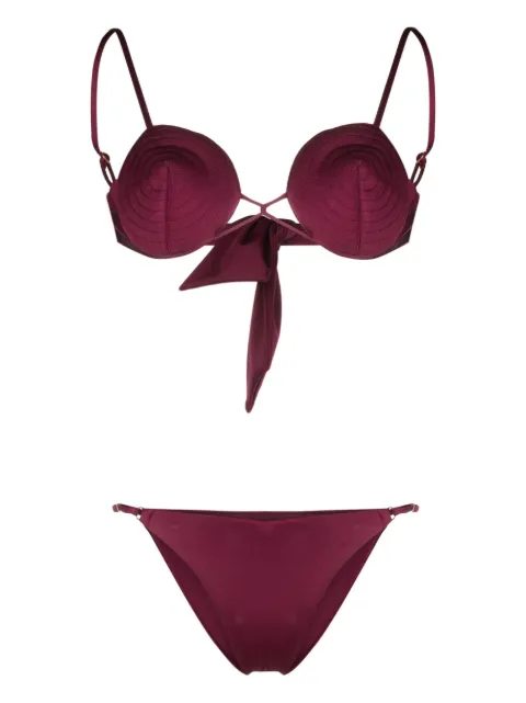 Noire Swimwear bikini con detalles de costura
