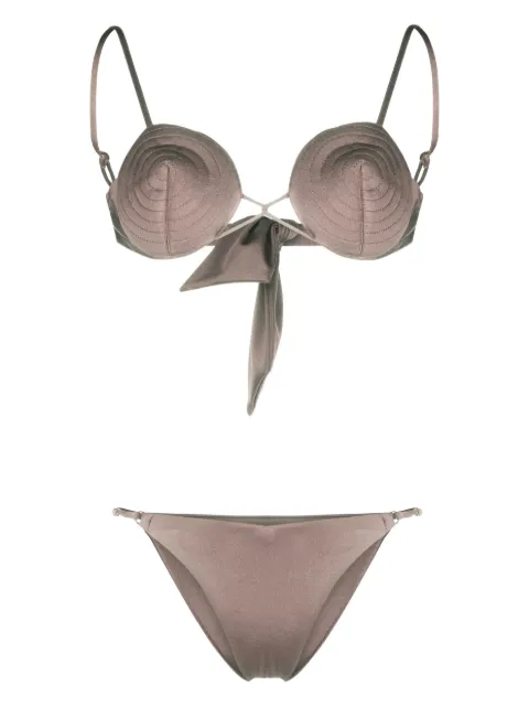 Noire Swimwear tonal-stitch detail bikini set