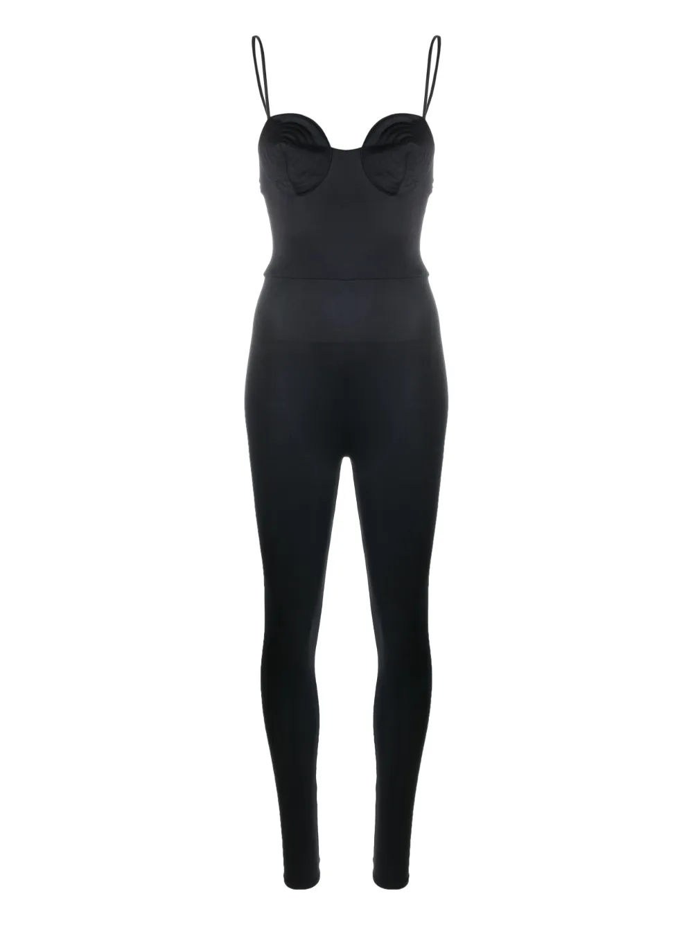 Noire Swimwear Tonal-stitch Detail Swim Suit In Black