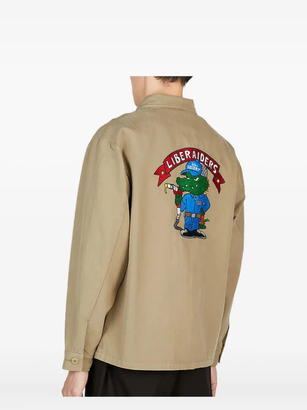 Liberaiders Cartoon-embroidery Jacket In Brown