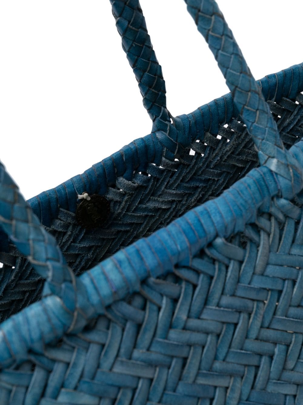 Shop Dragon Diffusion Triple Jump Interwoven-design Tote Bag In Blue