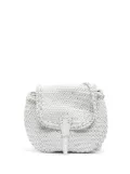 DRAGON DIFFUSION Mini City woven crossbody bag - White