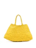 DRAGON DIFFUSION woven leather tote bag - Yellow