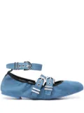 Stuart Weitzman Maverick leather ballerina shoes - Blue