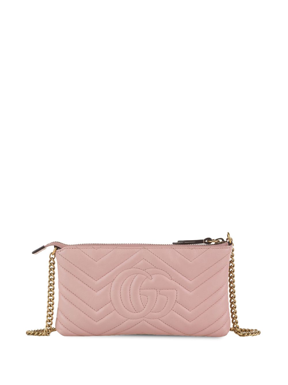 Gucci Pre-Owned GG Marmont chain wallet - Roze