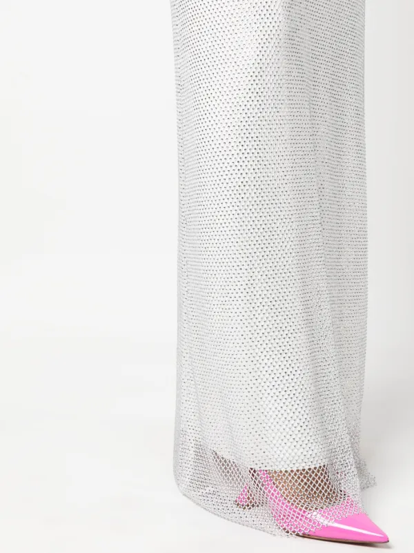 Max Mara rhinestone-mesh Layered Maxi Dress | White | FARFETCH