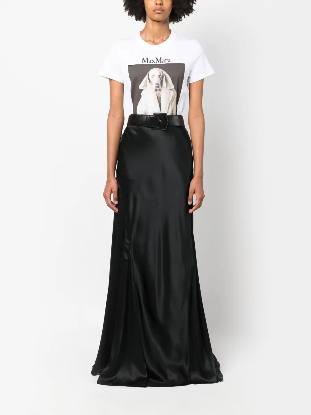 Max Mara T-shirt met logoprint - Wit