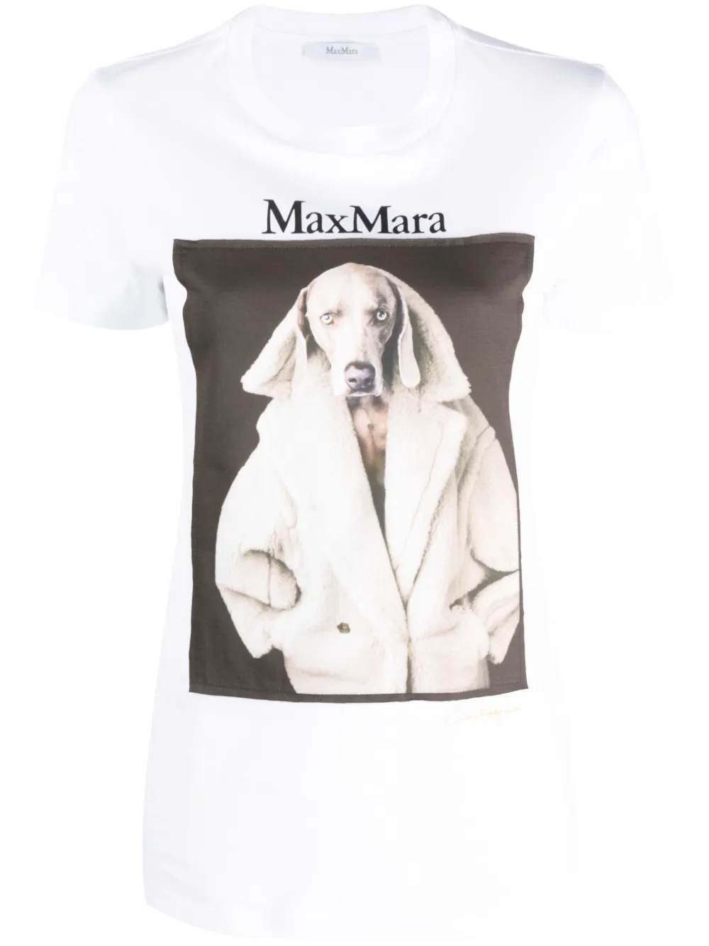 Max Mara T-shirt met logoprint Wit