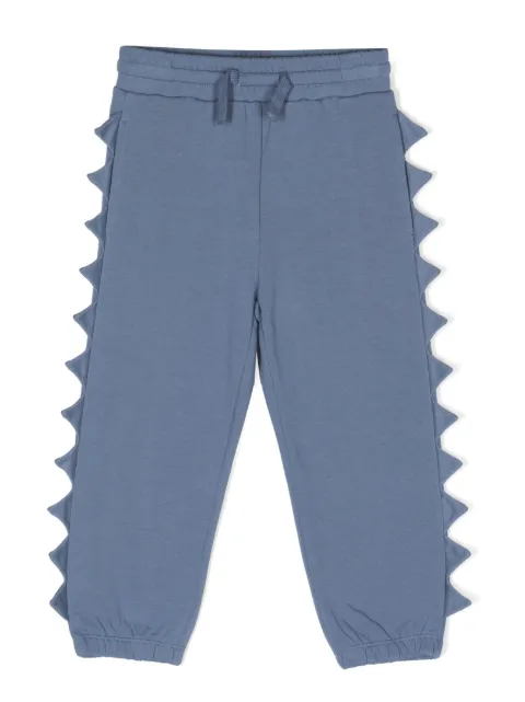 Stella McCartney Kids dinosaur-spike appliqué cotton track pants