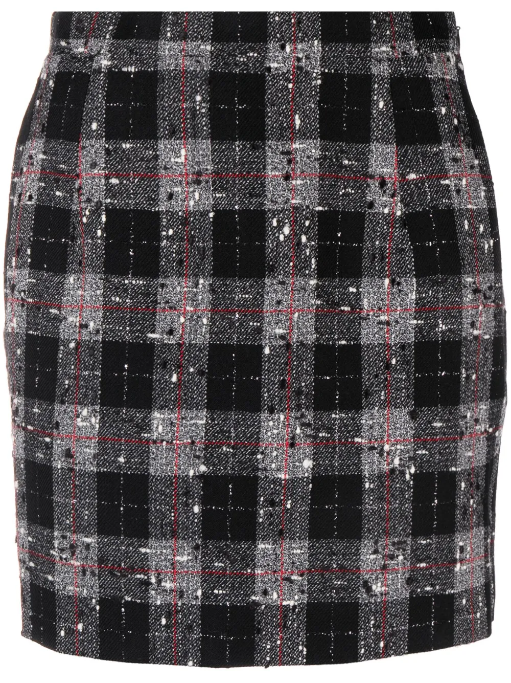 checked tweed mini skirt