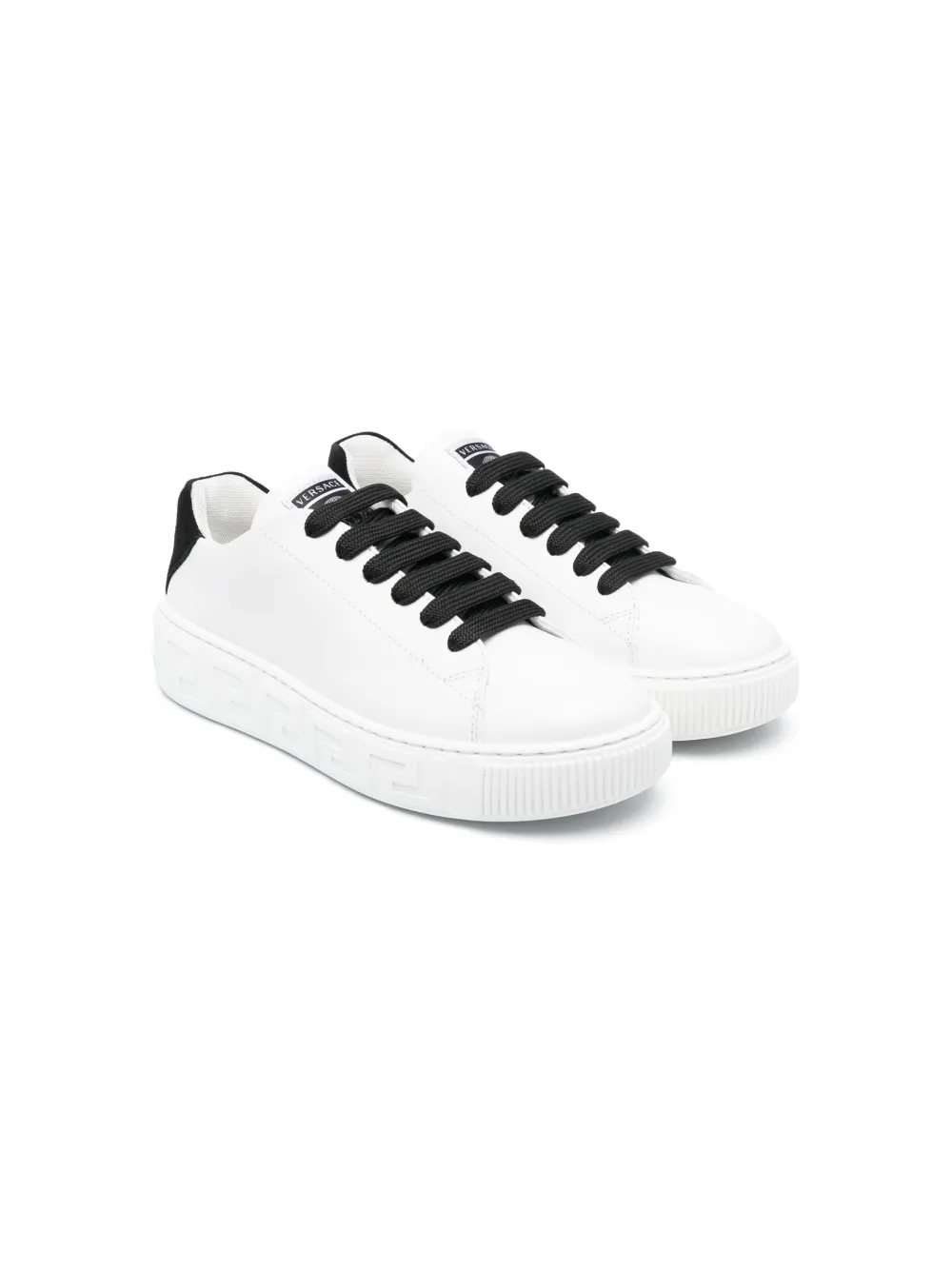 two-tone leather sneakers