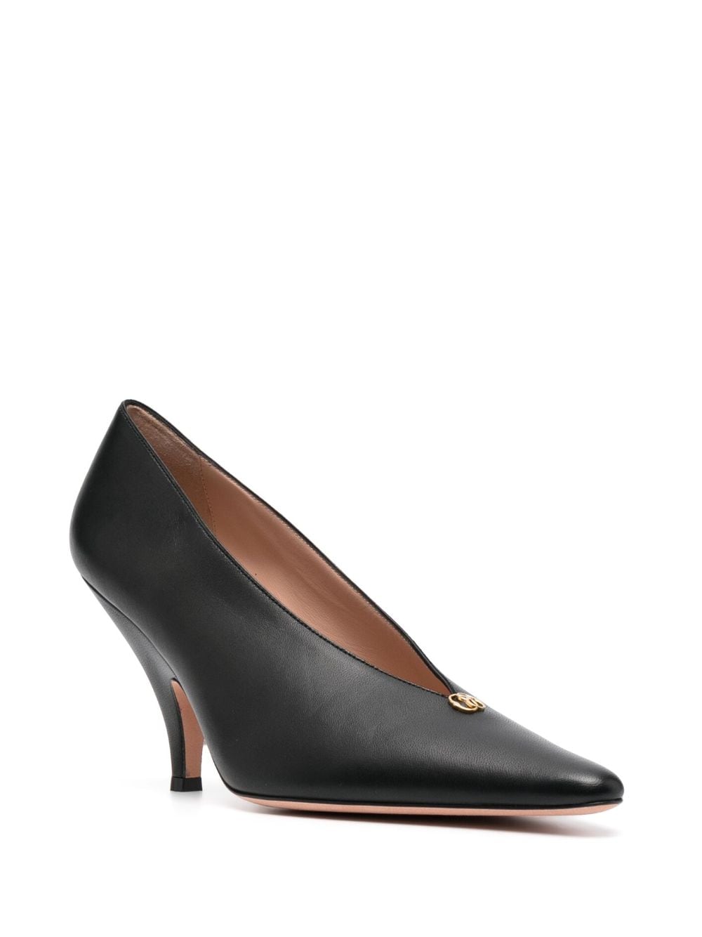 Bally 80mm pointed-toe leather pumps - Zwart