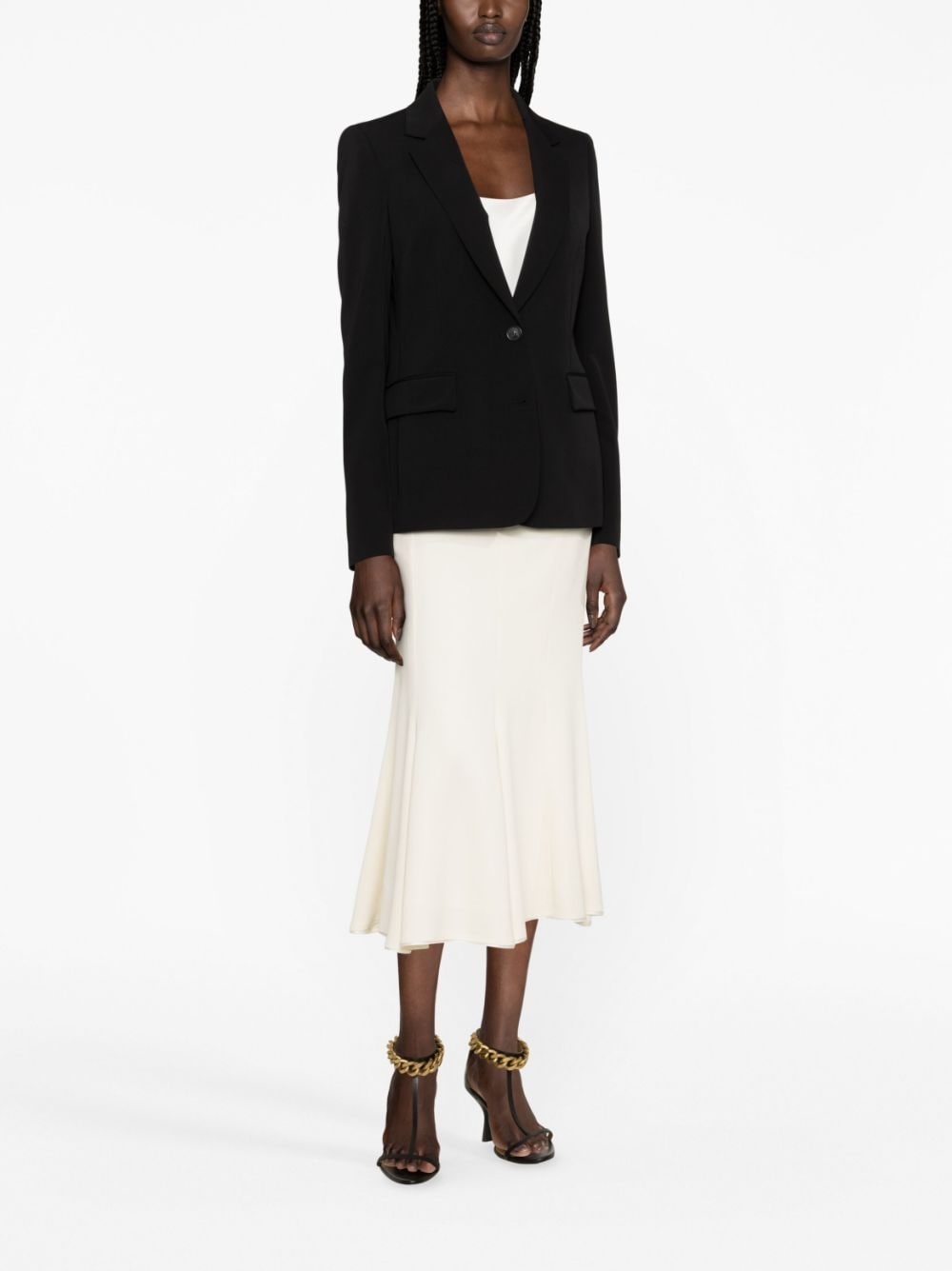 Shop Stella Mccartney Single-breasted Wool Blazer In Black