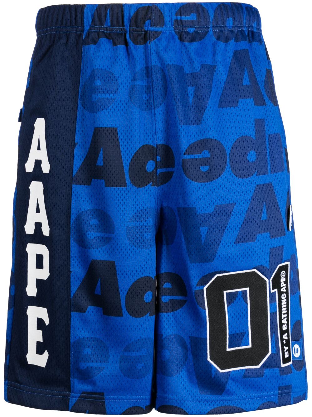 AAPE BY *A BATHING APE® logo-print bermuda shorts - Blue