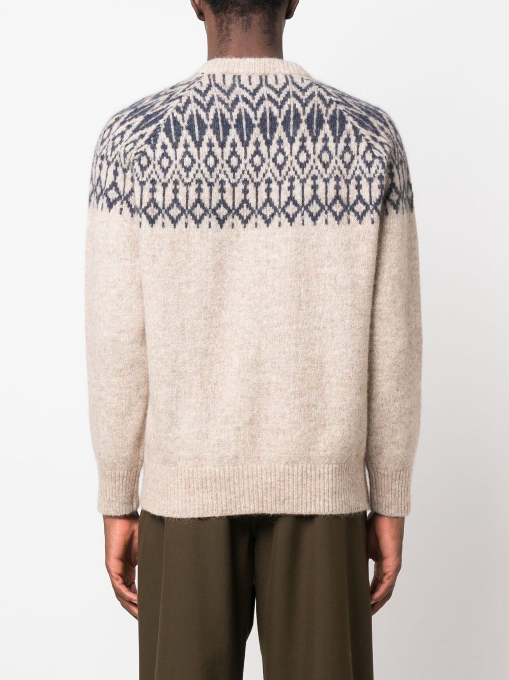 Brunello Cucinelli patterned-knit crew-neck jumper Men