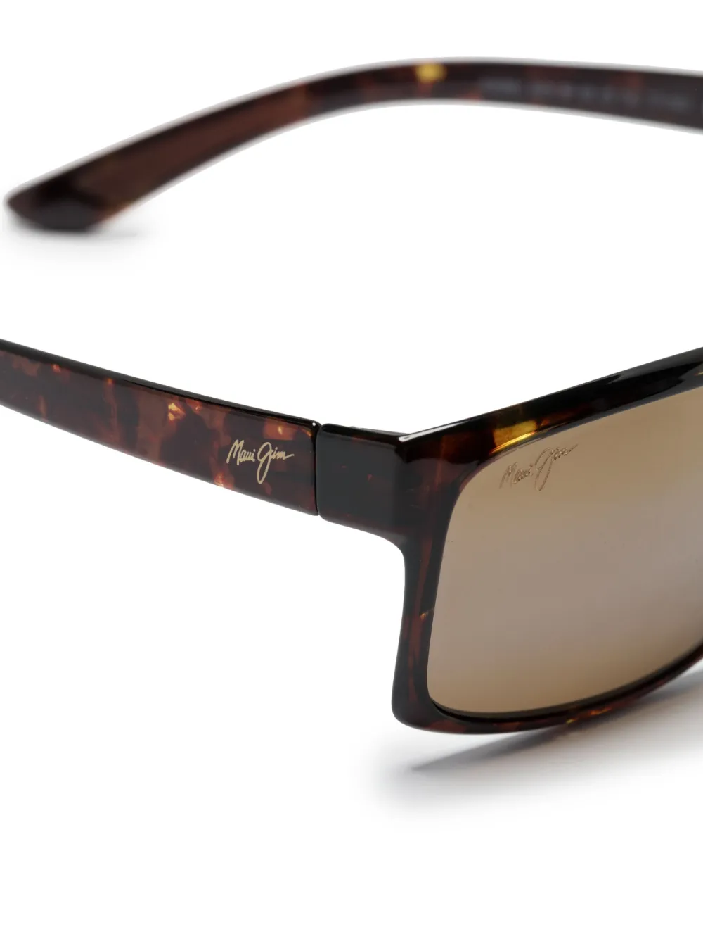 Maui Jim Pokowai Rectangle-frame Sunglasses In Brown