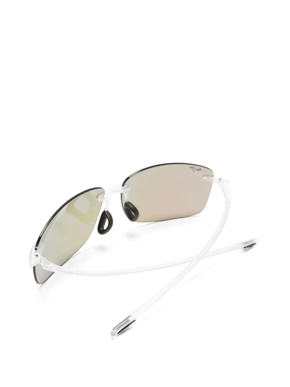 Maui Jim Hema Rectangle-frame Sunglasses In White