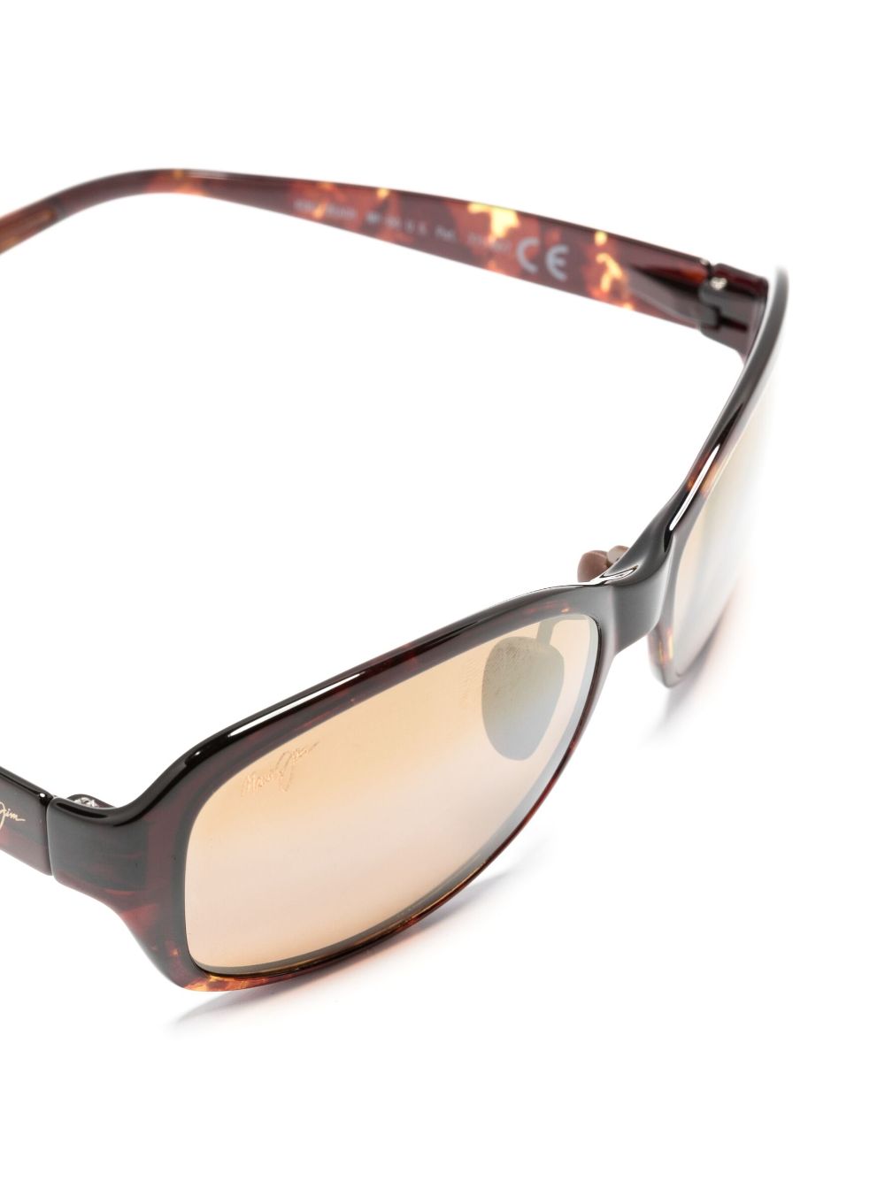 MAUI JIM TORTOISESHELL RECTANGLE-FRAME SUNGLASSES 