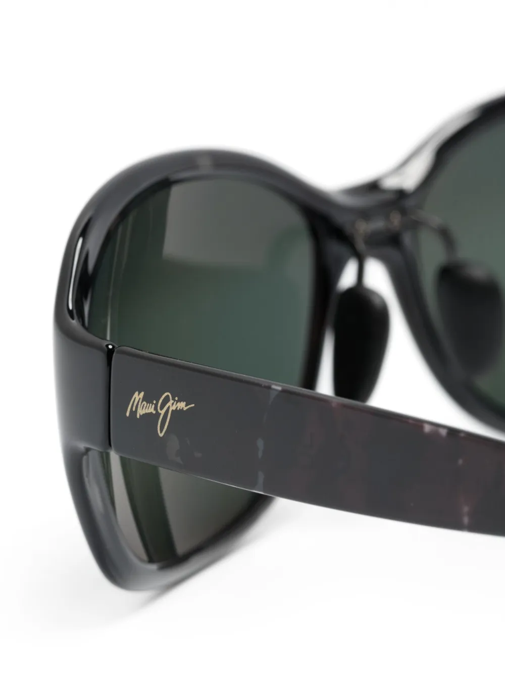 Maui Jim Koki Beach Rectangle-frame Sunglasses In Black