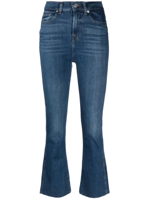 7 For All Mankind jean court à taille haute 