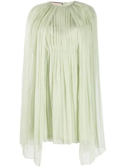 Gucci pleated cape dress