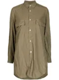 Comme Des Garçons Comme Des Garçons crinkled unfinished-effect shirt - Green