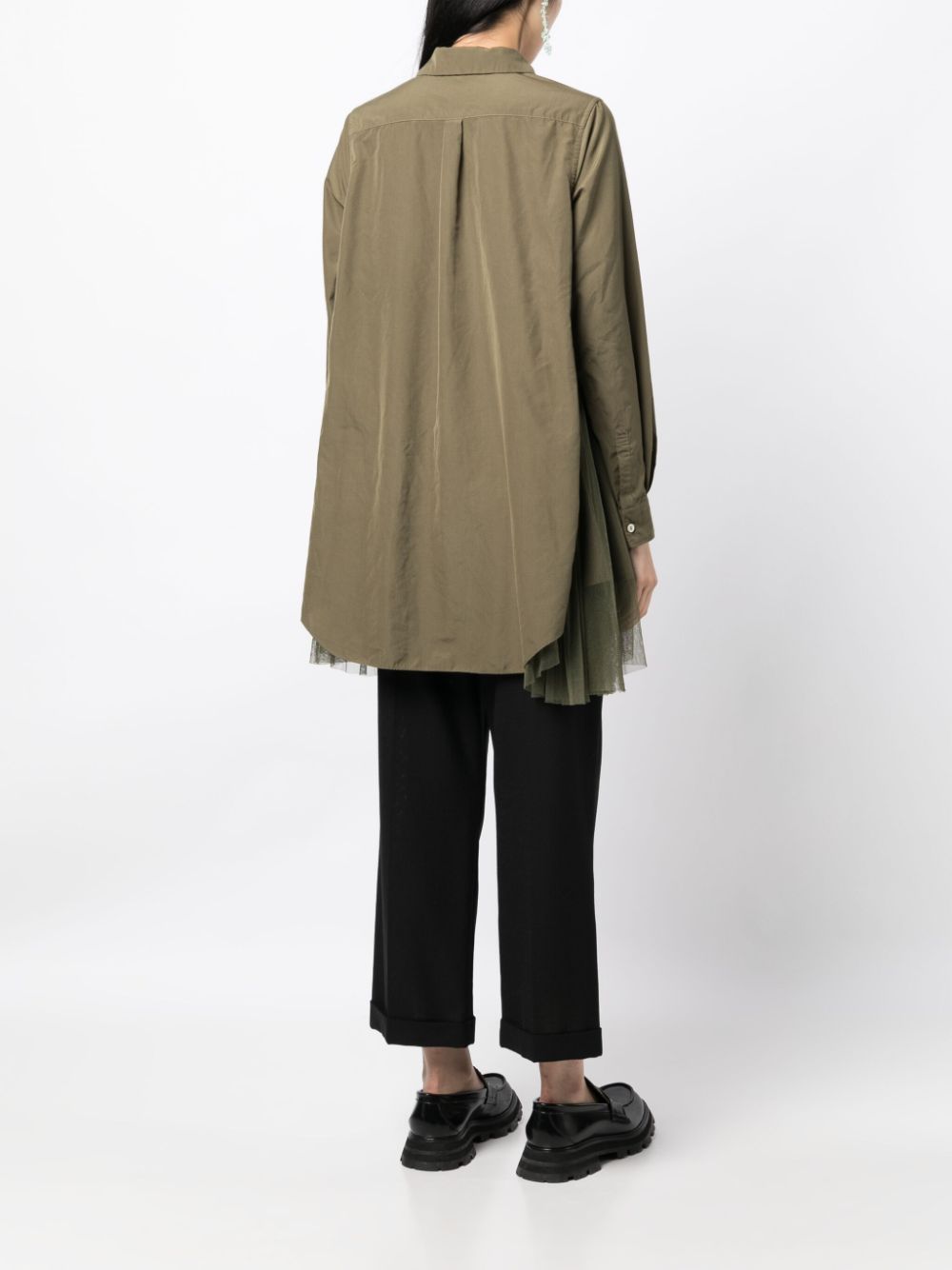 Comme Des Garcons Comme Des Garcons tulle-panel asymmetric shirt Women