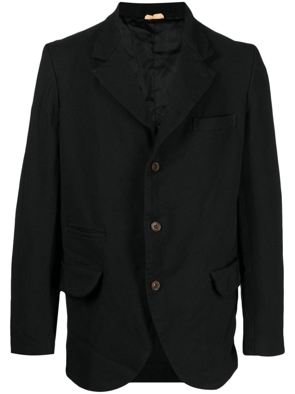 Shop Comme Des Garçons Homme Deux Single-breasted Long-sleeve Blazer In Black