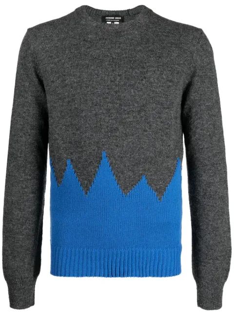 Comme des Garçons Homme Deux two-tone fine-knit jumper