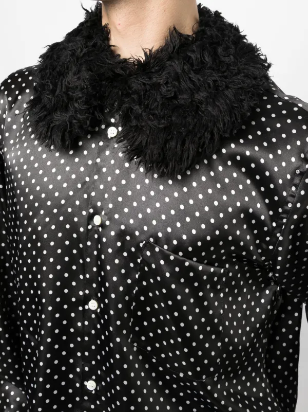 Comme Des Garçons Homme Plus polka-dot Print long-sleeve Shirt