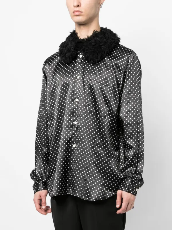 Comme Des Garçons Homme Plus polka-dot Print long-sleeve Shirt