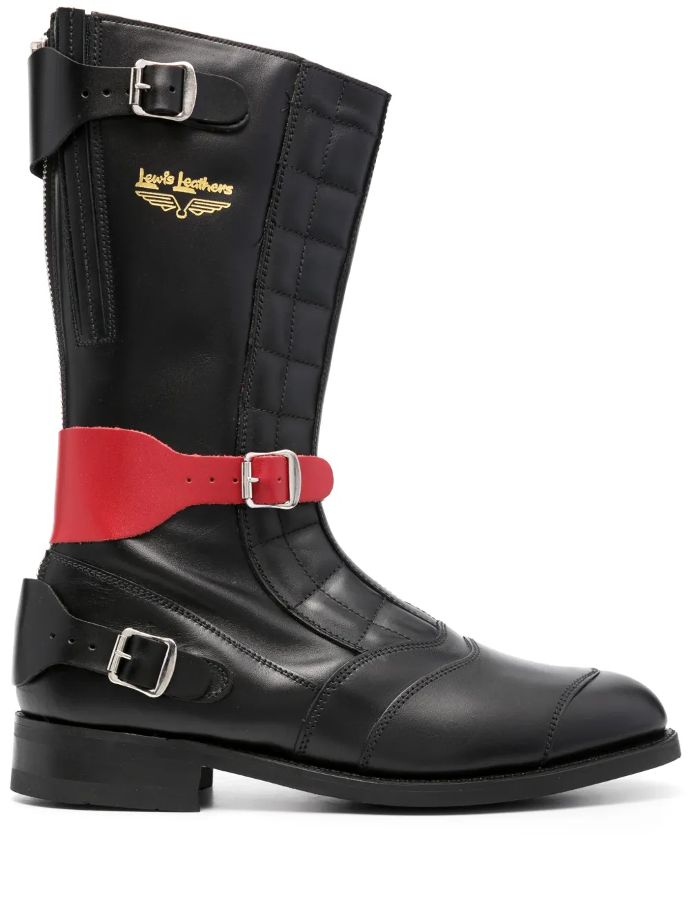 Comme Des Garçons Homme Deux X Lewis Leathers Road Racer No. 177 Boots In Black