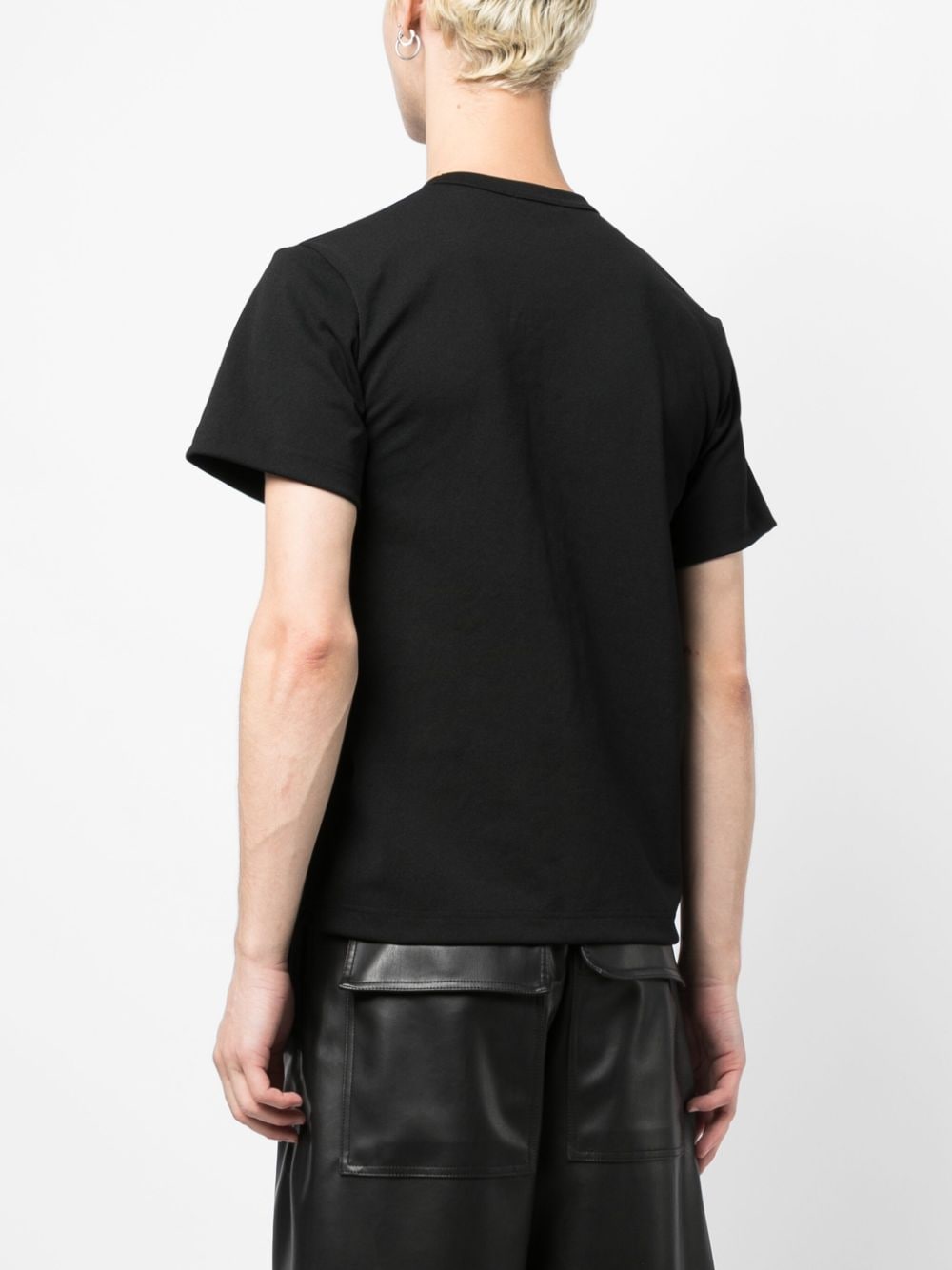 Shop Comme Des Garçons Homme Deux Decorative-zip Detailing Round-neck T-shirt In Black