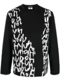 Comme des Garçons Homme Plus script-print long-sleeved jumper - Black