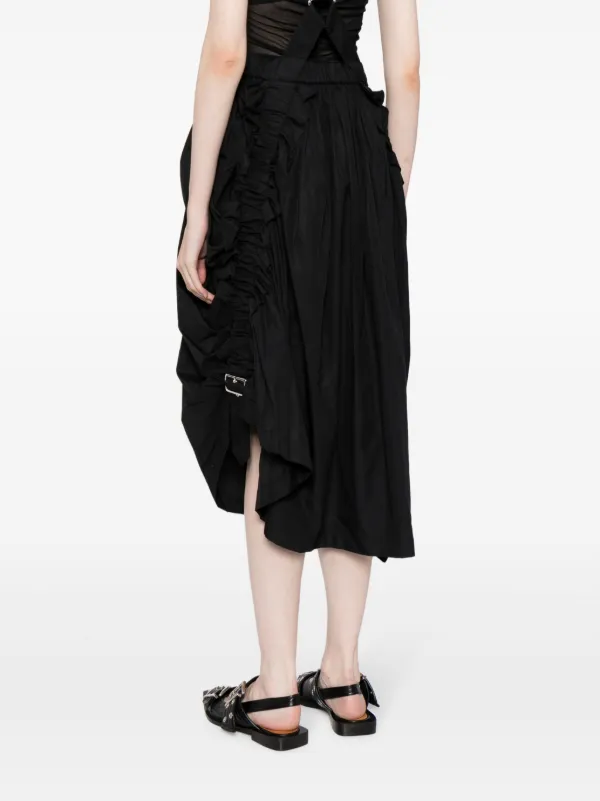 Noir Kei Ninomiya シャーリング スカート | ブラック | FARFETCH JP