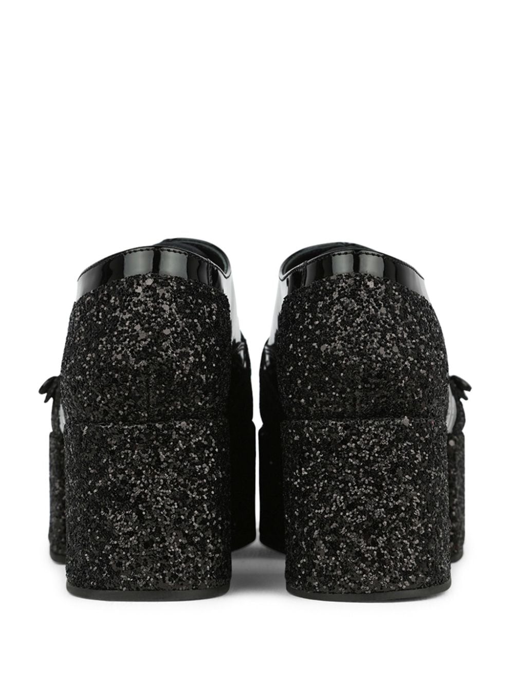 Shop Noir Kei Ninomiya Glitter-embellished Loafers In Black