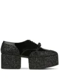 Noir Kei Ninomiya glitter-embellished loafers - Black