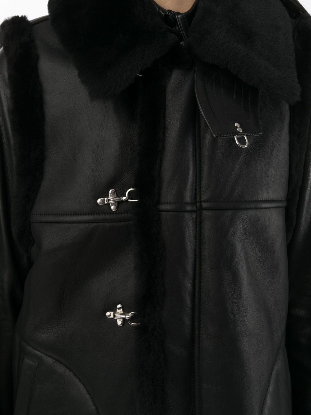 Shop Noir Kei Ninomiya Long-length Leather Coat In Black