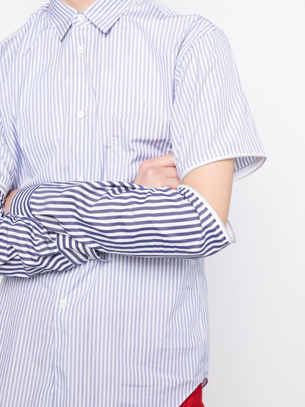 Comme Des Garcons Shirt striped panelled cotton shirt Men