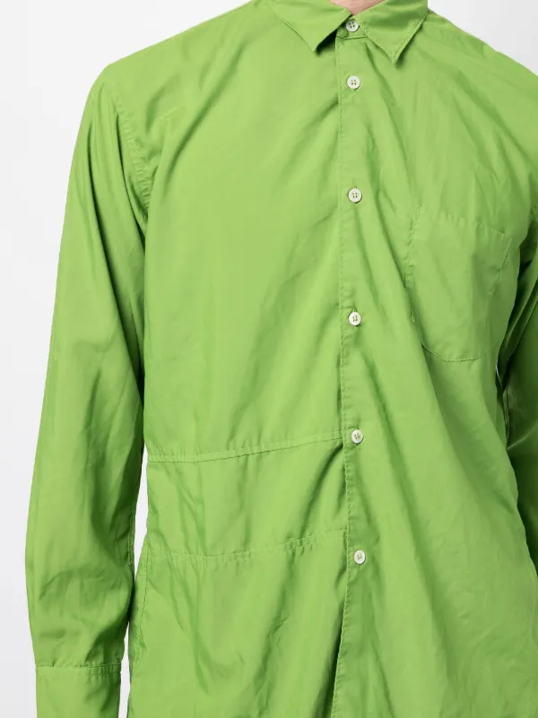 Comme Des Garçons Shirt アシンメトリーヘム シャツ | グリーン 