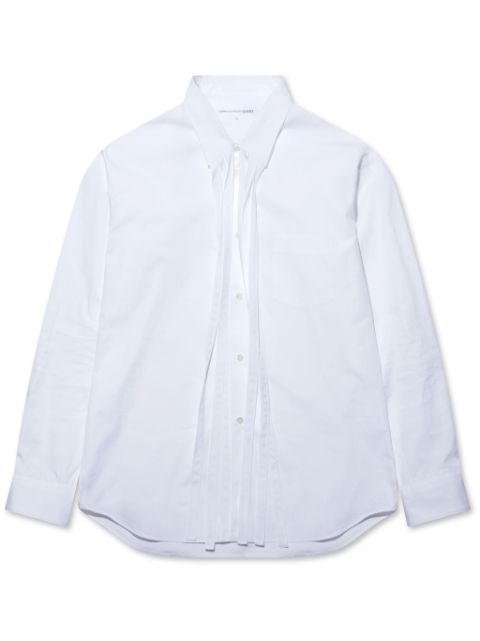 Comme Des Garcons Shirt fringed long-sleeve cotton shirt Men