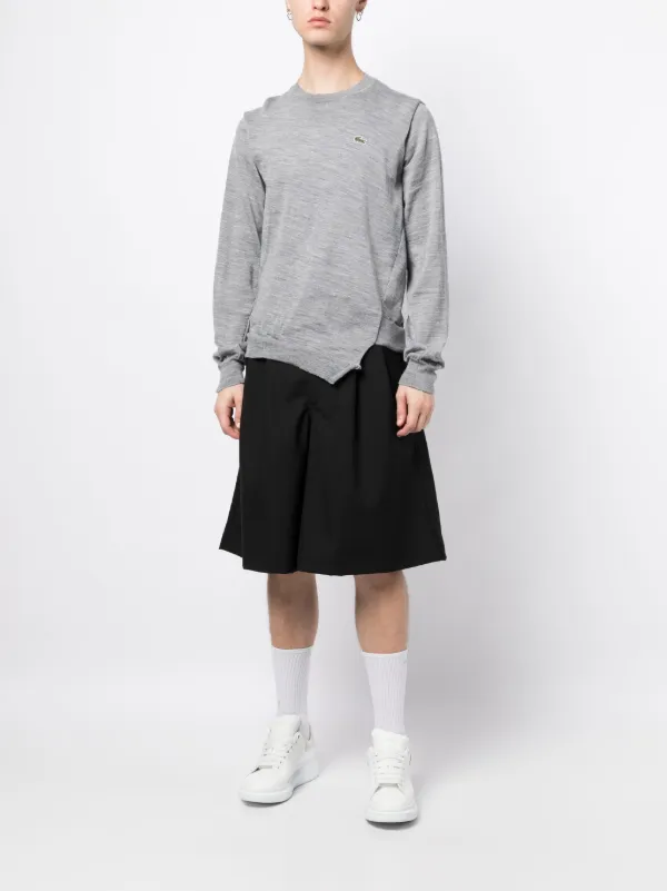 Comme Des Garçons Shirt x Lacoste logo-patch Wool Jumper | Grey