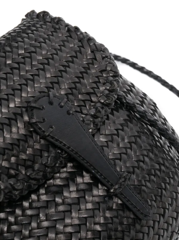 DRAGON DIFFUSION Mini City Woven Crossbody Bag | Black