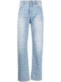 Versace Versace Allover straight-leg jeans - Blue