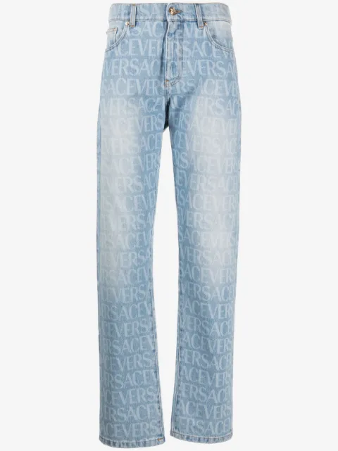 Versace Versace Allover straight-leg jeans