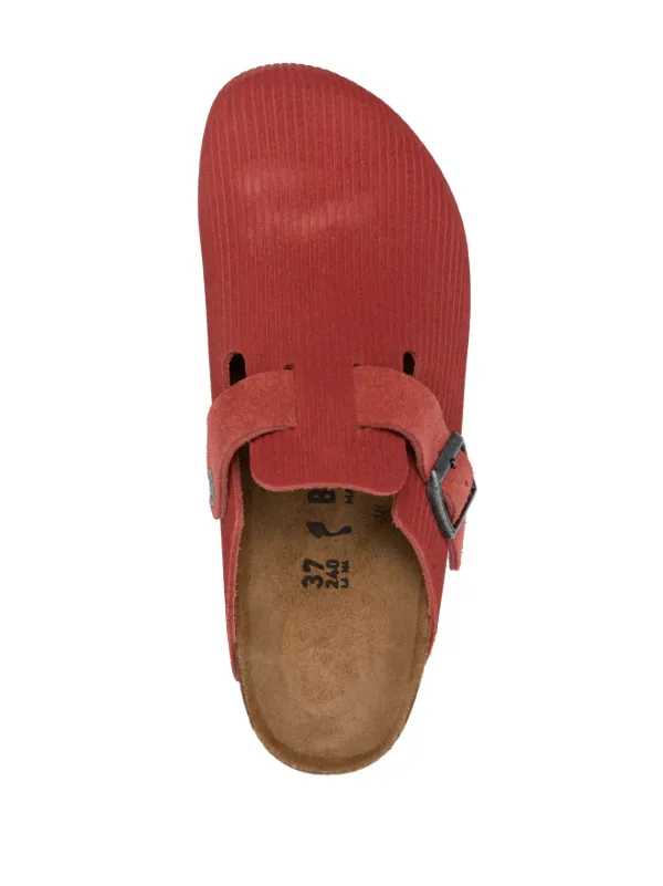 Red birkenstock online shoes