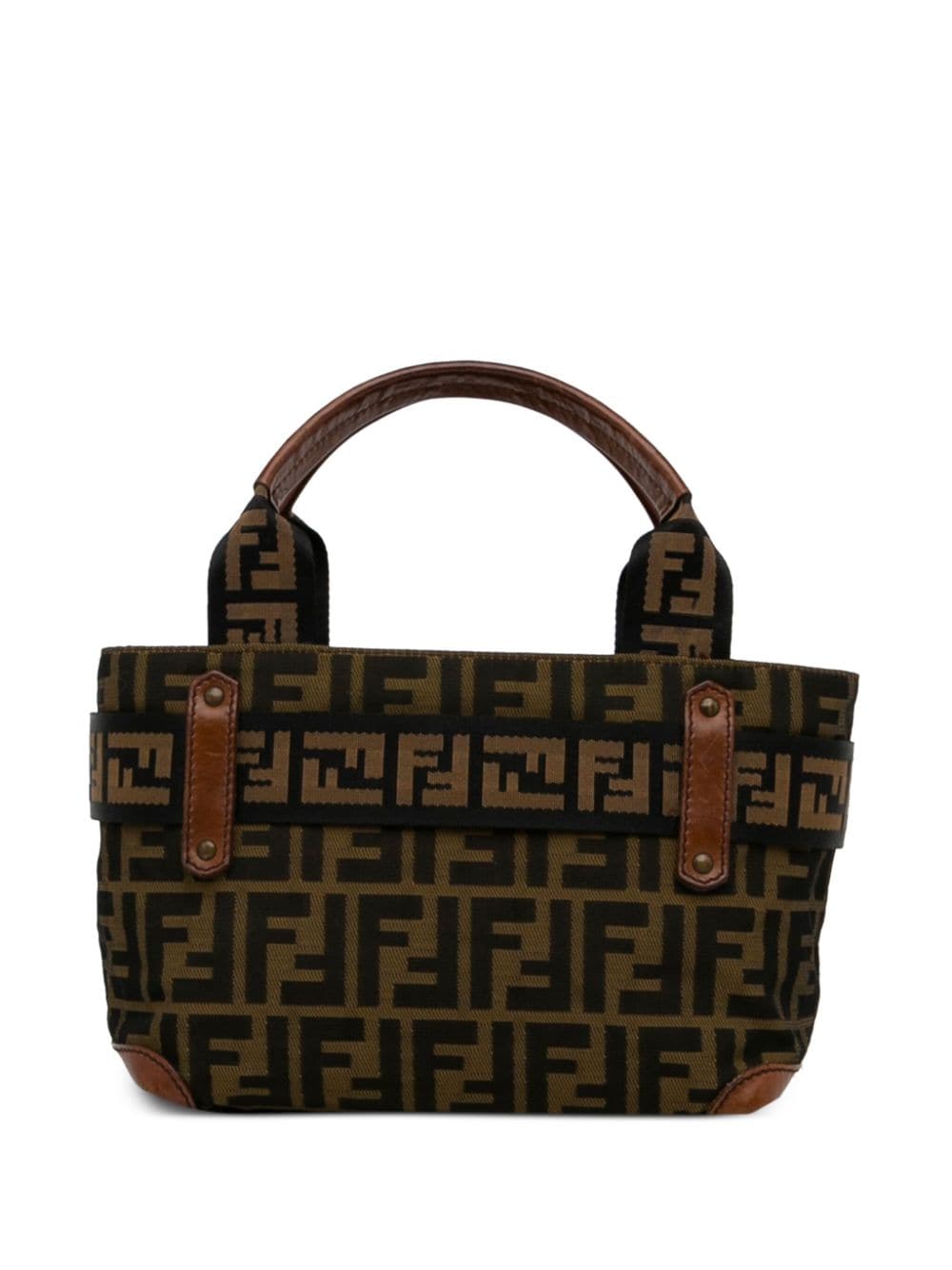 Fendi Pre-Owned Zucca canvas handbag - Bruin